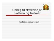 Oplæg til styrkelse af biathlon og faldmål