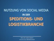 Nutzung von Social Media in Spedition und Logistik - Prof. Dr. Heike ...