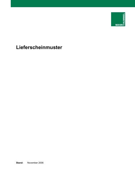 Muster (PDF, 25 KB) - MANN+HUMMEL