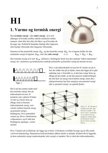 H1 1. Varme og termisk energi