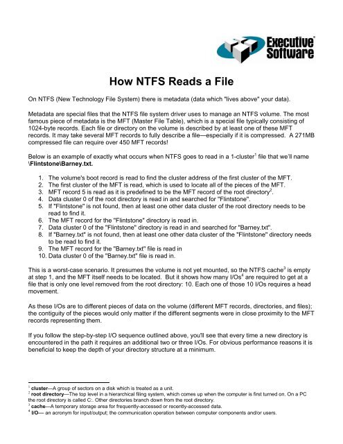 How NTFS Reads a File