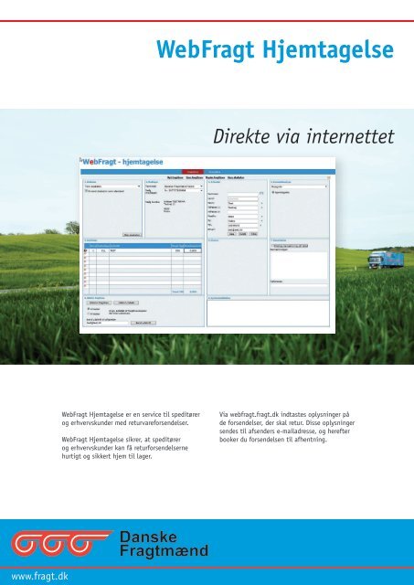 WebFragt Hjemtagelse - Danske Fragtmænd