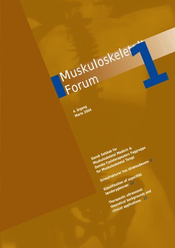 Muskuloskeletalt Forum - 1/2004 (pdf) - Fagforum for ...