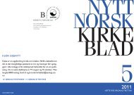 Nytt norsk kirkeblad nr 5-2011 - Det praktisk-teologiske seminar