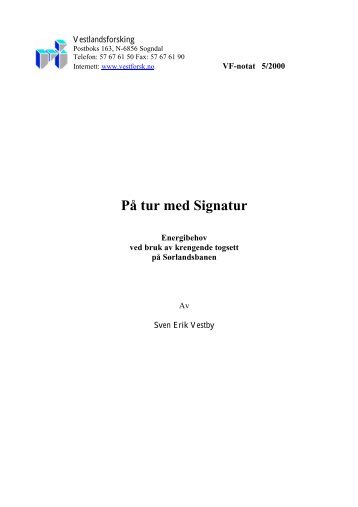 Notat om Signatur - Vestlandsforsking