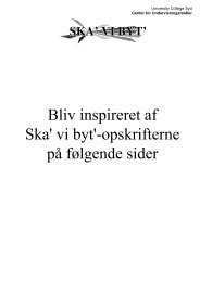 Bliv inspireret af Ska' vi byt'-opskrifterne på følgende sider