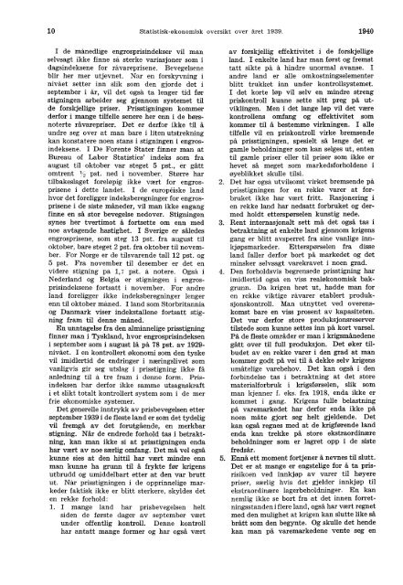 Statistisk-Økonomisk Oversikt over Året 1939 - Statistisk sentralbyrå