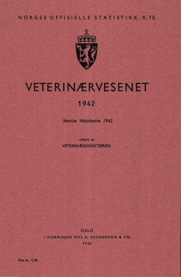 Veterinærvesenet 1942