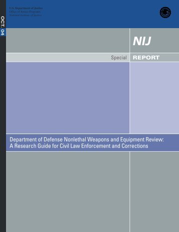 Department of Defense Nonlethal Weapons and Equipment Review