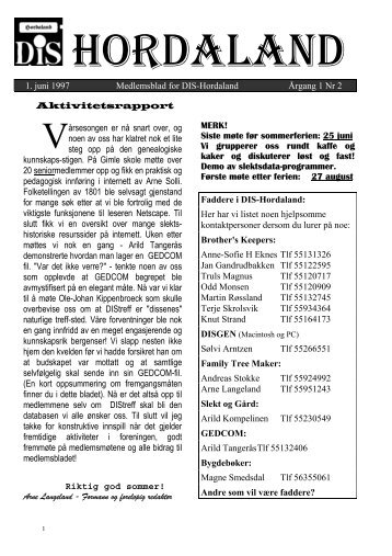 Blad nr. 2 1997 (PDF) - DIS-Norge