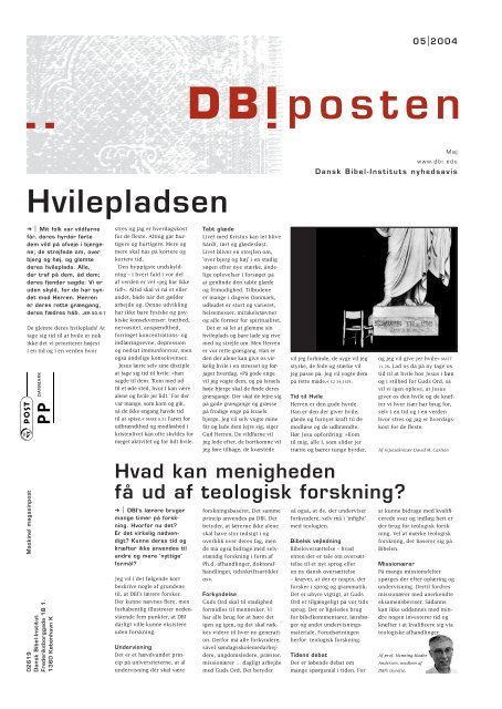 DBI posten - Dansk Bibel-Institut