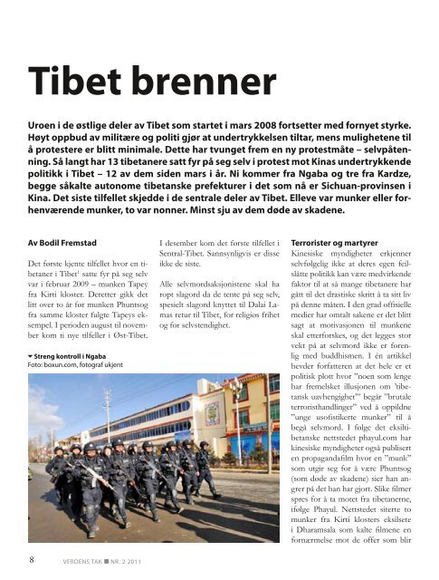 Verdens Tak 2-2011.pdf - Den norske Tibet-komité