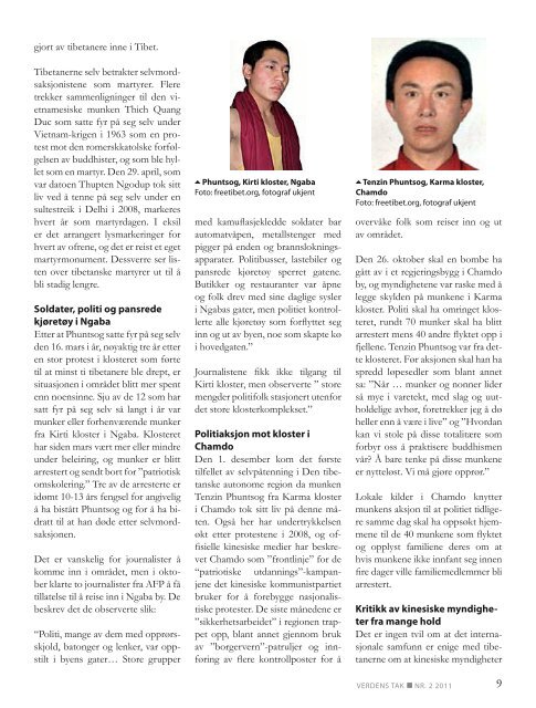 Verdens Tak 2-2011.pdf - Den norske Tibet-komité