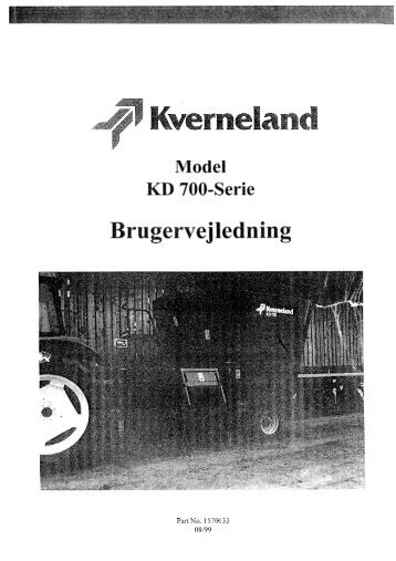 Brugsanvisning KD700.pdf - Hjallerup Maskinforretning A/S