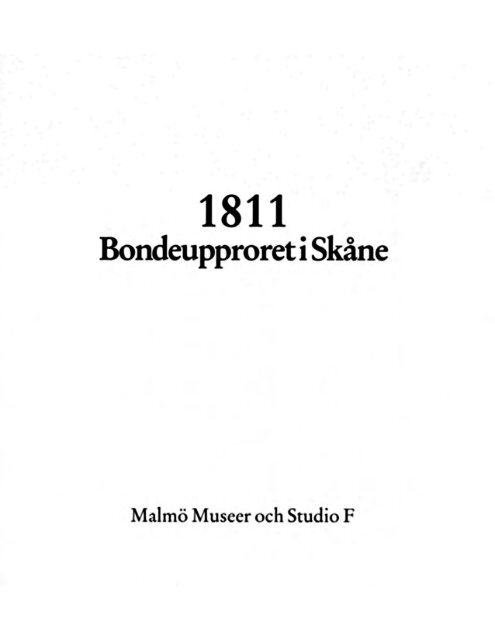 Det skånska bondeupproret 1811 - Malmö stad