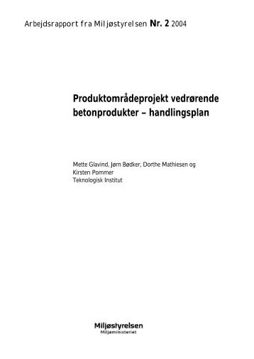 Produktområdeprojekt vedrørende betonprodukter - Betonelement ...