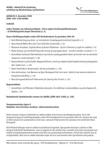 Videnskabsteori i pædagoguddannelsen - Professionshøjskolen UCC