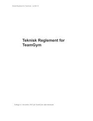 Teknisk Reglement for TeamGym - Danmarks Gymnastik Forbund