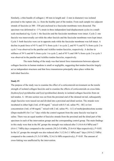 Mechanical and structural properties of collagen fascicles ... - ISMC