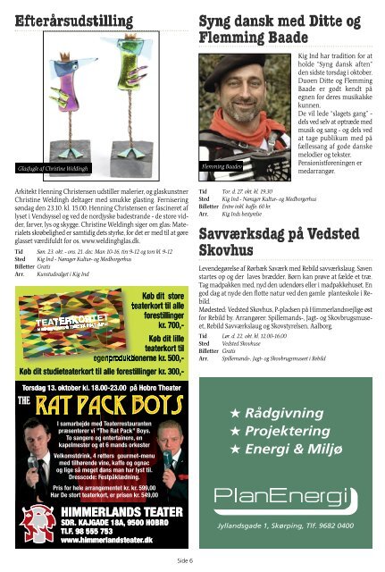 Oplevelser i Rebild Kommune · Oktober-november 2011 - Kulturen