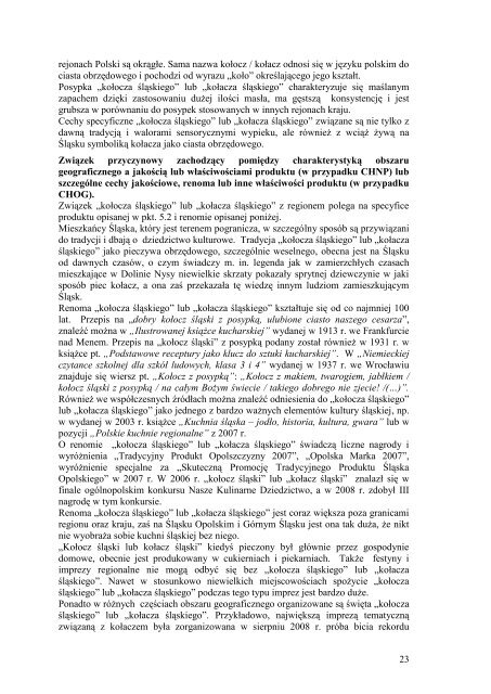 KOLOCZ SLASKI wniosek do UE.pdf - Ministerstwo Rolnictwa i ...