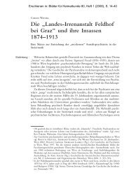 Die „Landes-Irrenanstalt Feldhof bei Graz“ und ihre ... - Carlos Watzka