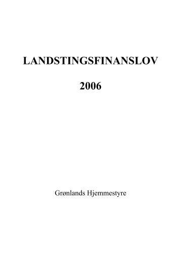 Landstingets Finanslov 2006