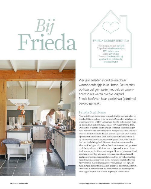 Reportage in at Home februari 2013 - Frieda Dorresteijn ...