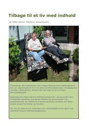 Tilbage til et liv med indhold - Forum for Ældrepædagogik