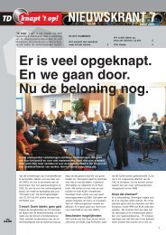 Er is veel opgeknapt. En we gaan door. Nu de beloning nog. - NVLT