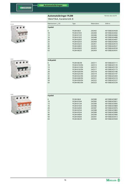 DIN-skinne komponenter Katalog