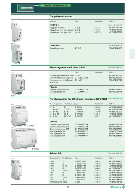 DIN-skinne komponenter Katalog