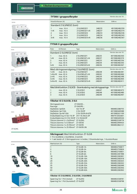 DIN-skinne komponenter Katalog