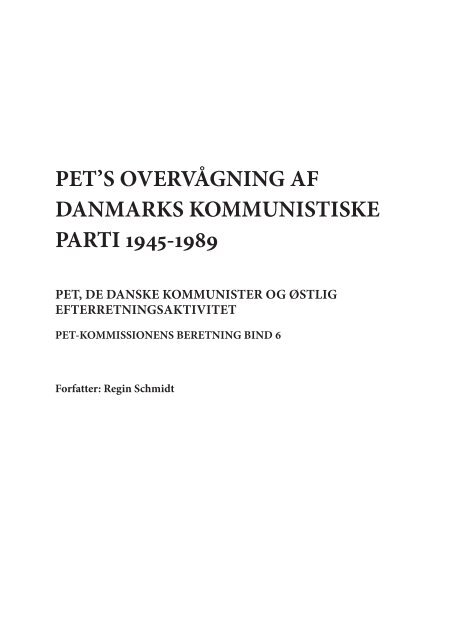 PET's overvågning af Danmarks Kommunistiske Parti 1945-1989