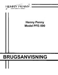 BRUGSANVISNING - Henny Penny Corporation