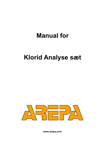 AREPA's manual til kufferten - Skadeforum.dk