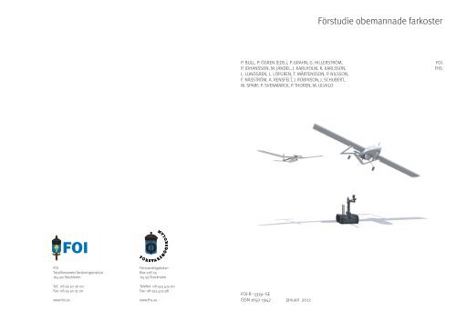 Förstudie obemannade farkoster - FOI