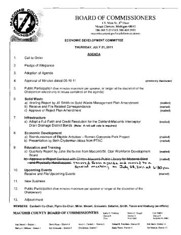 Economic Development Final Agenda 07-21-11 - Macomb County