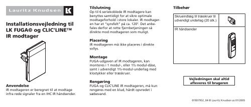 IR modtager - Lauritz Knudsen