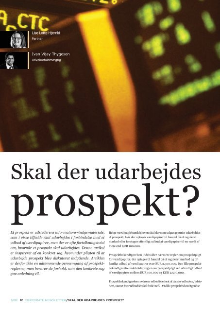 Corporate Newsletter Q1/2008 - Horten