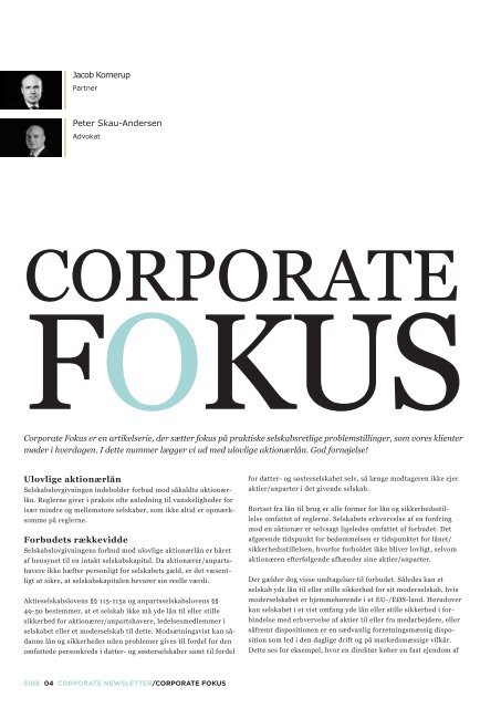 Corporate Newsletter Q1/2008 - Horten