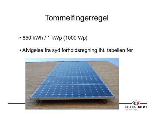 Solcellemoduler - Passivhus Nordvest