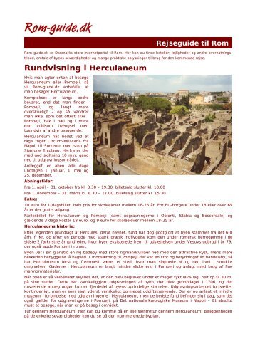 Hericulaneum (rundgang) - Rom-guide