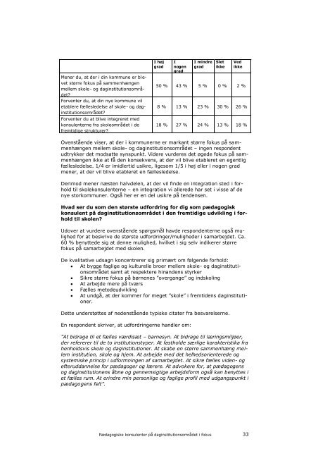 Pædagogiske konsulenter på daginstitutionsområdet i fokus - FOA