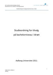 Studieordning for tilvalg - bachelor - Aalborg Universitet