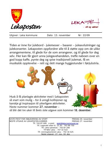 Last ned Lekaposten utgave 22/09 - Leka Kommune