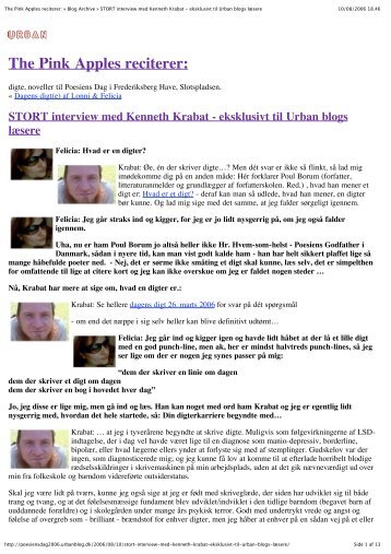STORT interview med Kenneth Krabat - eksklusivt til ... - Menneske