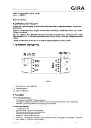 1 Sikkerhetsinformasjon 2 Apparatets oppbygning ... - Download - Gira