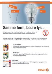 Samme form, bedre lys... - Osram