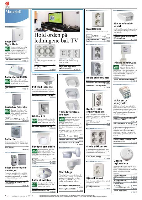 Elektroskandia Norge AS - Høst 2012